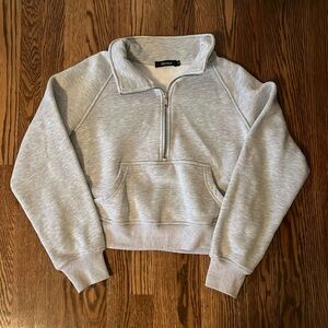 Half Zip Cropped Pullover Fleece